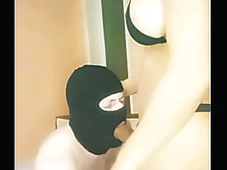 shemale self facial and own cum swallow