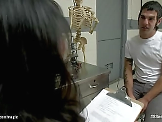 shemale doctor get blowjob from patient