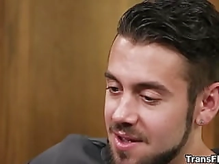 white lingerie tgirl stroking her shaft close up