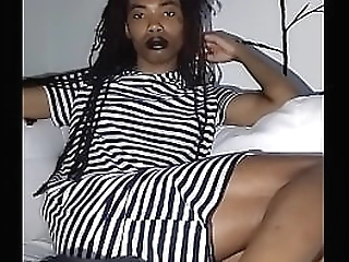 thai shemale sumkit stroking in her sexy dress