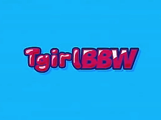 tgirl bbw: joceline drops her load!