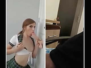 busty tgirl in red lingerie anne rodrigues stripping and masturbating