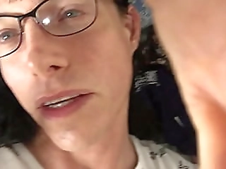 trans tgirl with black hair, playin with ,.,. close-up