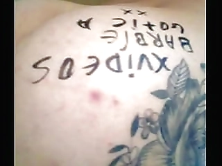 t-girl riding a huge 13-inch bbc dildo struggling to put it in