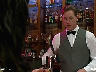 big cock asian ts fucking bartender