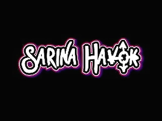 goth tgirl ass and dildo tease - sarina havok