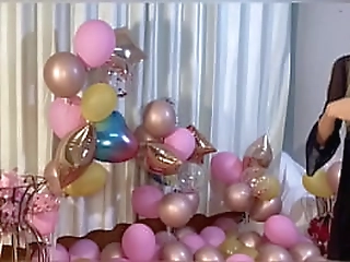 horny blonde slut giving blow to this young shemale outdoors