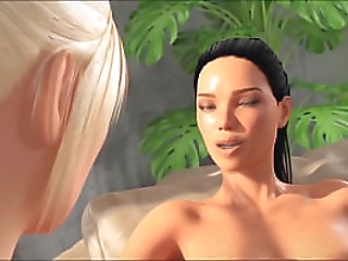 horny tgirls twosome enjoy cock sucking on the bed