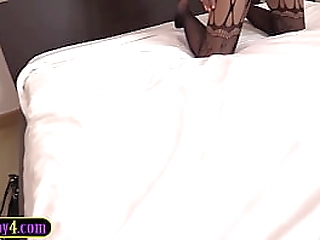 teen ladyboy trans tar hot blowjob and anal bareback penetrations