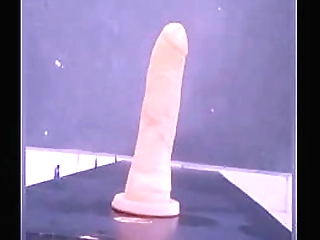 ice jerks off and shoves dildo up her ass