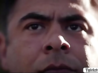 fat guy throats and fucks his ts stepdaughter