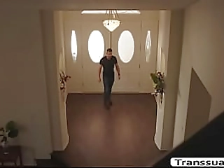 busty milf ts lets stepson fuck her ass