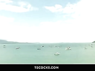 ts sabrina suzuki playing with her massive cock