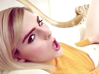 kinky shemale cums on plump strawberries jerks off big dick and cum