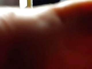 horny foot fetish sissy enjoys his black stockings