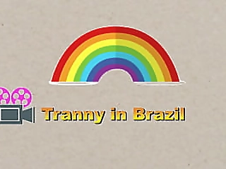 sexy ladyboy in cosplay masturbates with her dildo