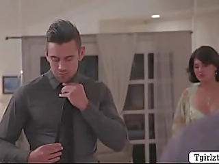 slutty shemale barebacked by her husband