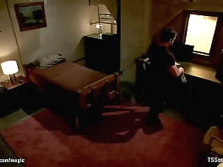 thug anal fucked by two shemales