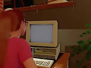 futanari lesbian - two teen shemales have sex, 3d animated porn