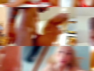 hot threesome sex with horny shemales in the hotel room