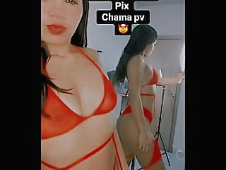 gorgeous ladyboy wanks her big cock