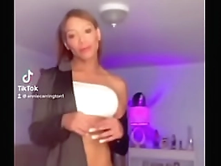 latina shemale in sexy lingerie perola martinez masturbates solo