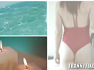 fit shemale fucking her own ass with her shecock