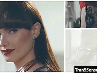 naughty shemale shakira has mutual anal sex in the bath house