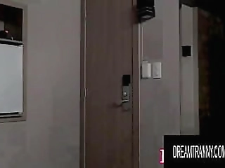 amateur tgirl danielle pinheiro flipflops with her guest till they both cum