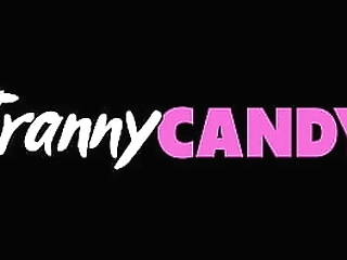 tranny in a tutu gets her dick cummed on