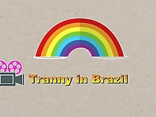 adorable blonde shemale plays with her big cock in bed