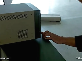 shemale anal fucks security guard