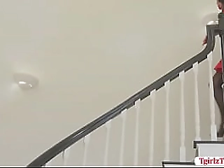 hot ladyboy gets a chance to suck a bigcock