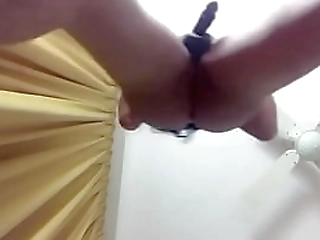 shemale standing masturbation