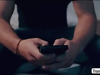 dude loves when transbabe gives him blowjob