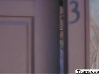 slut shemale toyed and analed by huge dick