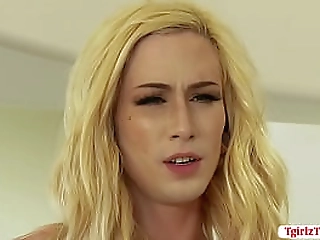 blonde tgirl barebacked by her mistress