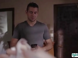 stepbro fucks his busty shemale stepsister