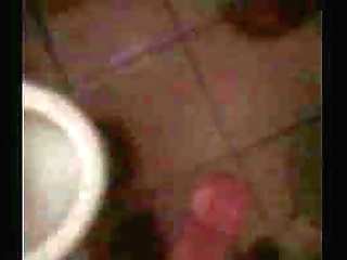 big dick guy fucks a chubby asian ladyboy in a public bathroom