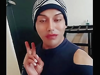 small tits pink hair shemale teasing with sexy ass and big dick