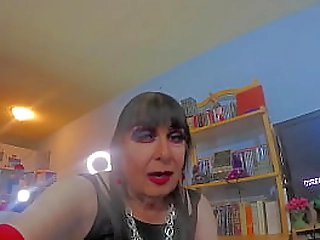 hot long dick ladyboy b solo anal play in the kitchen