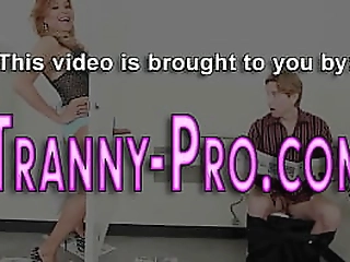 busty tranny gets ass plowed