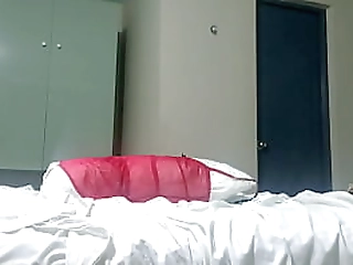 crossdresser humping pillow in bikini