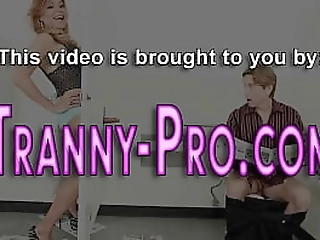 tgirl babe shares cock with slut