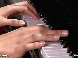 shemale binds and fucks piano teacher