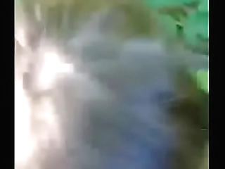 horny shemale with a big boobs touching herself in the public