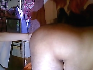 redhead ladyboy schoolgirl whips out huge femcock and jerks