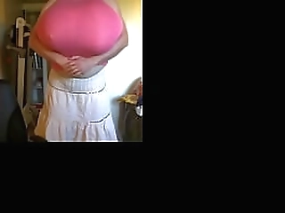 crossdressing with huge splashy tits